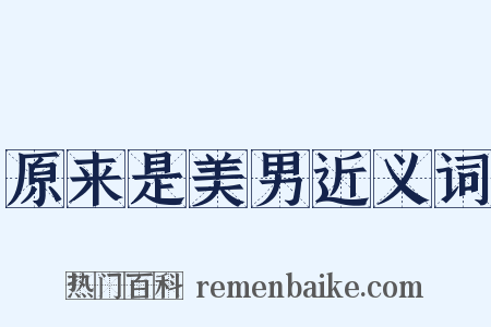 原来是美男近义词是什么意思的图片
